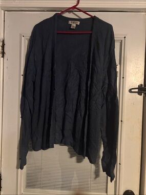Cypress links Deep Slate Blue Open-Front Cardigan
